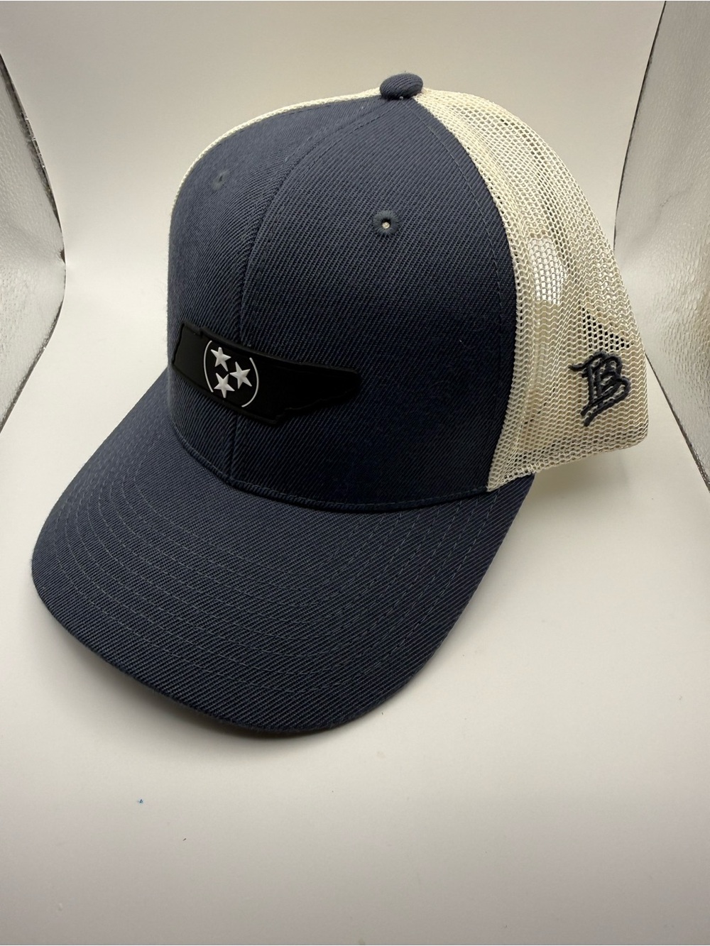 Men's Navy and Cream Branded Bills Tennesse Mesh Back Trucker Cap
